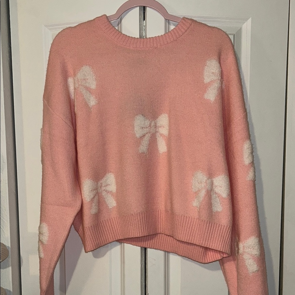 Brand new Pink Bow Sweater